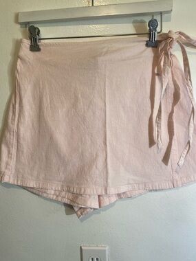 Francesca's Collections Light Pink Wrap Skort